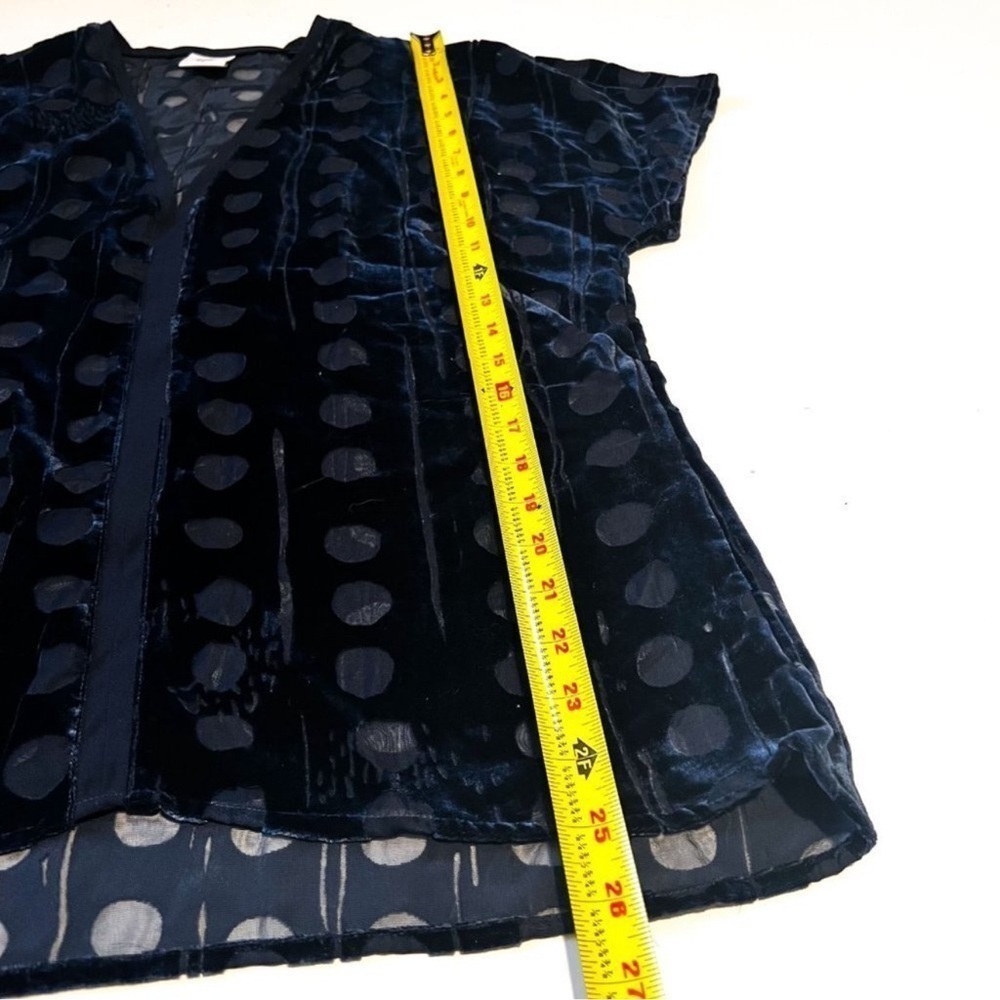 CAbi Blue Cuffed Sleeve Relaxed Blouse - Picture 7 of 7